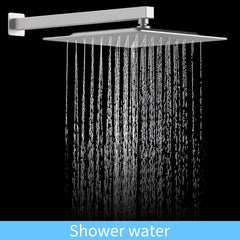 Shower System Shower Faucet Combo Set Wall Mounted with 10" Rainfall Shower Head and handheld shower faucet, Brushed Nickel Finish with Brass Valve Rough-In