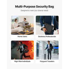 Fireproof Document Bag, 1832 ℉ Heat Insulated Fireproof & Waterproof Bag with Lock, Portable File Storage Security Organizer Home Office Travel Use, for Passports, Important Documents & Files
