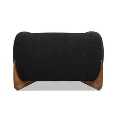 Alpine 44" Sherpa Arm Chair, Ebony Black Boucle