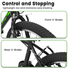 A26338 26 Inch Carbon Steel Frame Mountain Bike,21-Speed Dual V-Brake, Adult and Teens Bicycle for Mountain