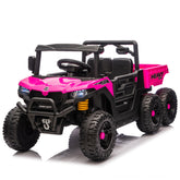 24V 440W Kids Ride On Six-wheel Electric Dump Truck W/ PC 2.4G, 4WD,Upgraded anti-collision bar,Six-wheel Suspension, Bluetooth &with Music and Storie,Speeds 1.86-3.41 MPH for Kids Aged 3-5