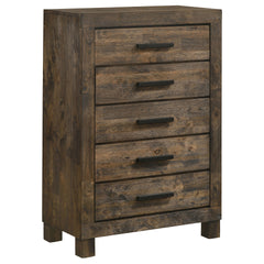 Bren Rustic Golden Brown 5-drawer Bedroom Chest