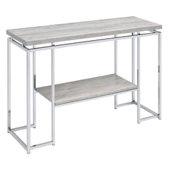 Natural Oak and Chrome Sofa Table