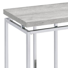 Natural Oak and Chrome Sofa Table