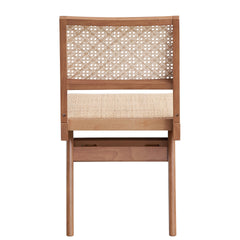 Beige and Natural Side Chair (Set of 2)