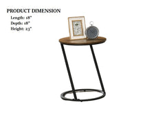 Natural Finish Contemporary 3pc Table Set 1x Coffee Table 2x End Table Decorative Abstract Metal Base Primary Living Room