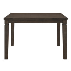 Classic Dark Espresso Finish Counter Height Table with Removable Leaf Square Wooden Dining Furniture 1pc