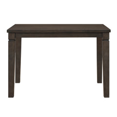 Classic 5pc Counter Height Dining Dark Espresso Finish Extendable Table and Chairs Set Upholstered Seat Wooden Dining Furniture