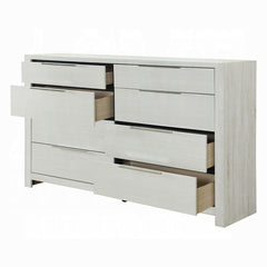 Modern Transitional Beige Finish 1pc Dresser with 8x Storage Drawers Wooden Bedroom Furniture