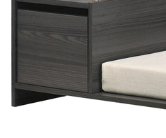 Enrica Ash Gray 47"W Modern Comfy Pet Bed with Cushion and Side Storage Compartment