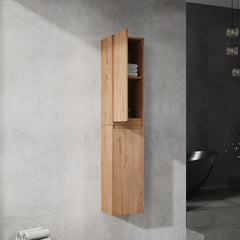 12" Bathroom Side Cabinet, 2-Soft Close Doors, Float Mounting Design, 12*2(KD-Packing)