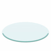 28" Inch Round Tempered Glass Table Top Clear Glass 2/5 Inch Thick Beveled Polished Edge