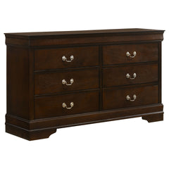Frances Cappuccino 6-drawer Dresser