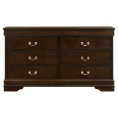 Frances Cappuccino 6-drawer Dresser