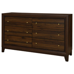 Anza Walnut 6-drawer Dresser Cabinet