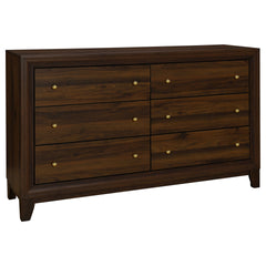Anza Walnut 6-drawer Dresser Cabinet