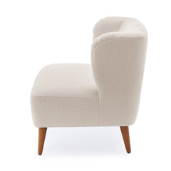 Veda Boucle Accent Chair - Milky White