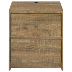 Geary Mango 2-drawer Nightstand LED Lights and USB