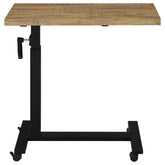 Geary Mango Height Adjustable Mobile Bedroom C-Table
