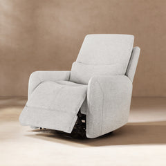 Dublin 30" Swivel Power Recliner Arm Chair Heathered Light Gray Polyester
