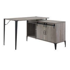 Zakwani 48" Gray Oak & Black Finish Writing Desk