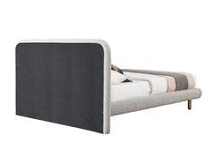 Cleo Gray Boucle Queen Bed