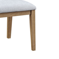 Delphine Set of 2 Gray Linen Fabric 19" Dining Chair