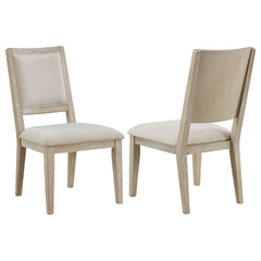 Verdugo White Washed Cushioned Dining Side Chair (Set of 2)