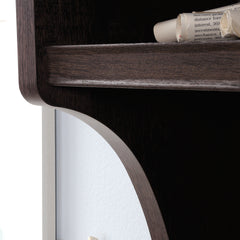 Hutch with Adjustable Shelves, Brown finish