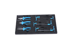 4-Drawer Rrolling Tool Box, 24.4" With 4 Wheels and Drawers With Tools, for Garage, Warehouse, Workshop, Shop,BLUE
