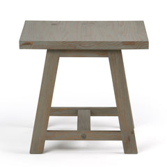Sawhorse - End Table - Distressed Grey