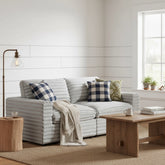 Jenny 2-piece Sofa Sectional in Plush Polyester Cord-Like Fabric