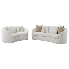 Rory Latte 2-piece Sloped Arms Living Room Set