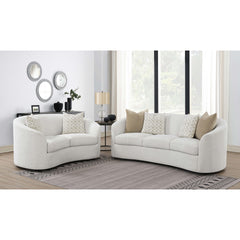 Rory Latte 2-piece Sloped Arms Living Room Set