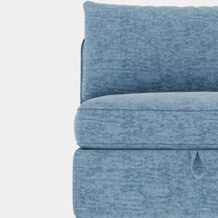 Armless Seat for Modular Sectional Sofa, Convertible Sofa Seat With Storage, Sleeper Sectional Sofa Set, Fabric Flexible Modular Combinations for Living Room(2PCS)