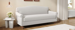 Modern Loveseat Sofa 77.5" 2-seater Couch Upholstered Loveseat with Rolled Arms for Living Room, Reading Corner and Small Spaces, Light Grey