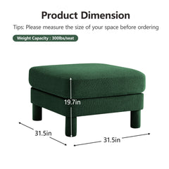 Lucas Ottoman Polyester-Green