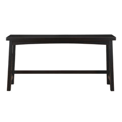 Transitional 4-Piece Counter Height Set, Table and Counter Height Stools Black Finish Solid Rubberwood Furniture