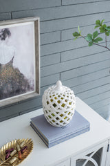 D8.5x11.5" Ballas Bird Lidded Jar