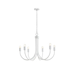 6-Light Metal Chandelier