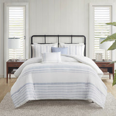 5 Piece Cotton Jaquard Duvet Set-King/Cal King