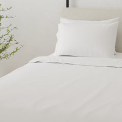 Omne Sleep 4-Piece White Brushed Microfiber King Hypoallergenic Sheet Set