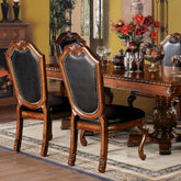 Black and Cherry Side Chair with Nailhead Trim (Set of 2)