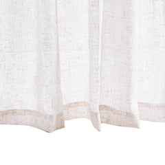 Natural Linen Curtains 52 x 84 inch 2 Panels Set Semi Sheer Light Filtering