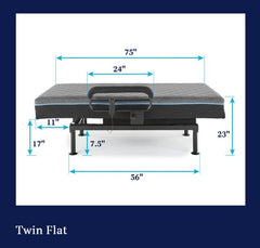 Twin Adjustable Sit to Stand Bed W/ Remote with Convenient Lift Twin