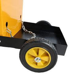Multi-function welder trolley, MIG TIG ARC plasma cutter storage tank with 2 safety chains, portable 4-drawer chest, weight 280 LBS