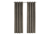 Curtain Panel, 2pcs Set, 54"w X 95"l, Room Darkening, Grommet, Living Room, Bedroom, Kitchen, Beige Velvet, Contemporary, Modern