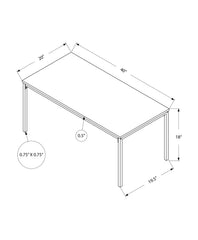 Coffee Table, Accent, Cocktail, Rectangular, Living Room, 40"l, Brown Laminate, Black Metal, Contemporary, Modern