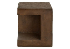 Accent Table, 25"h, Indoor Or Outdoor, Side Table, Nightstand, End, Square, Bedroom, Living Room, Walnut, Contemporary, Modern
