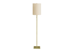 Lighting, 62"h, Brass Metal, Ivory / Cream Shade, Contemporary